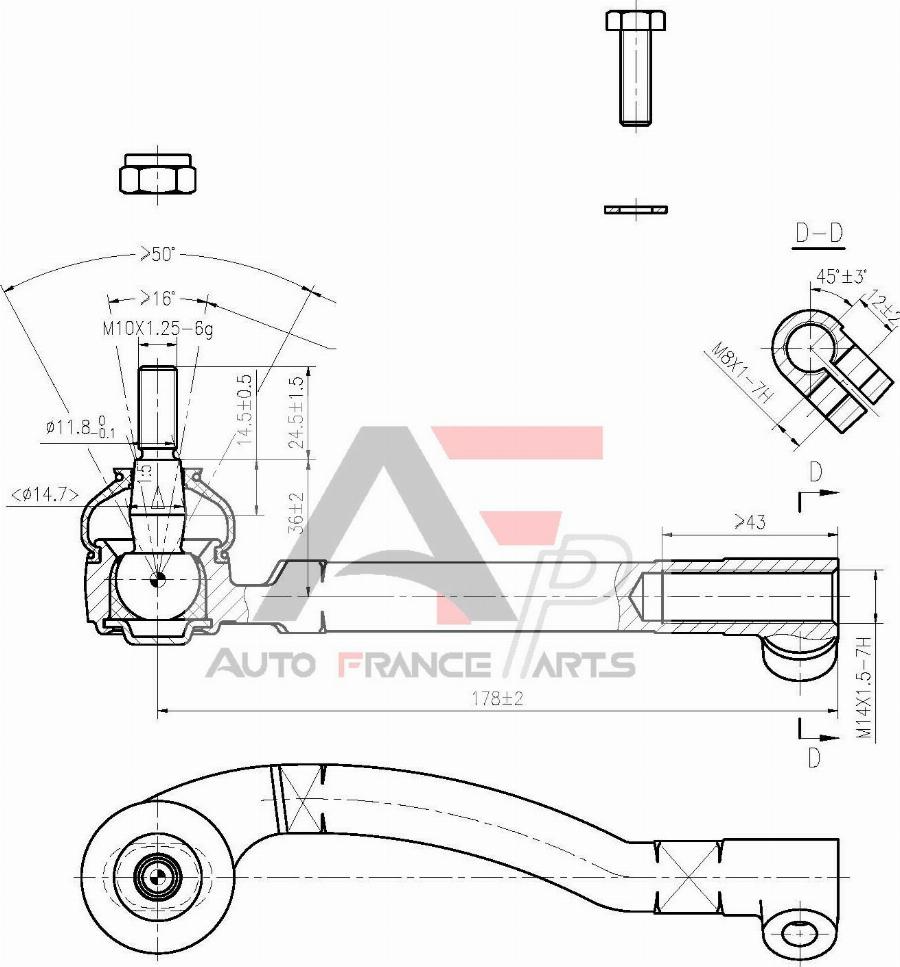 AUTO FRANCE PARTS 11-6015C - Tie Rod End car-mod.net