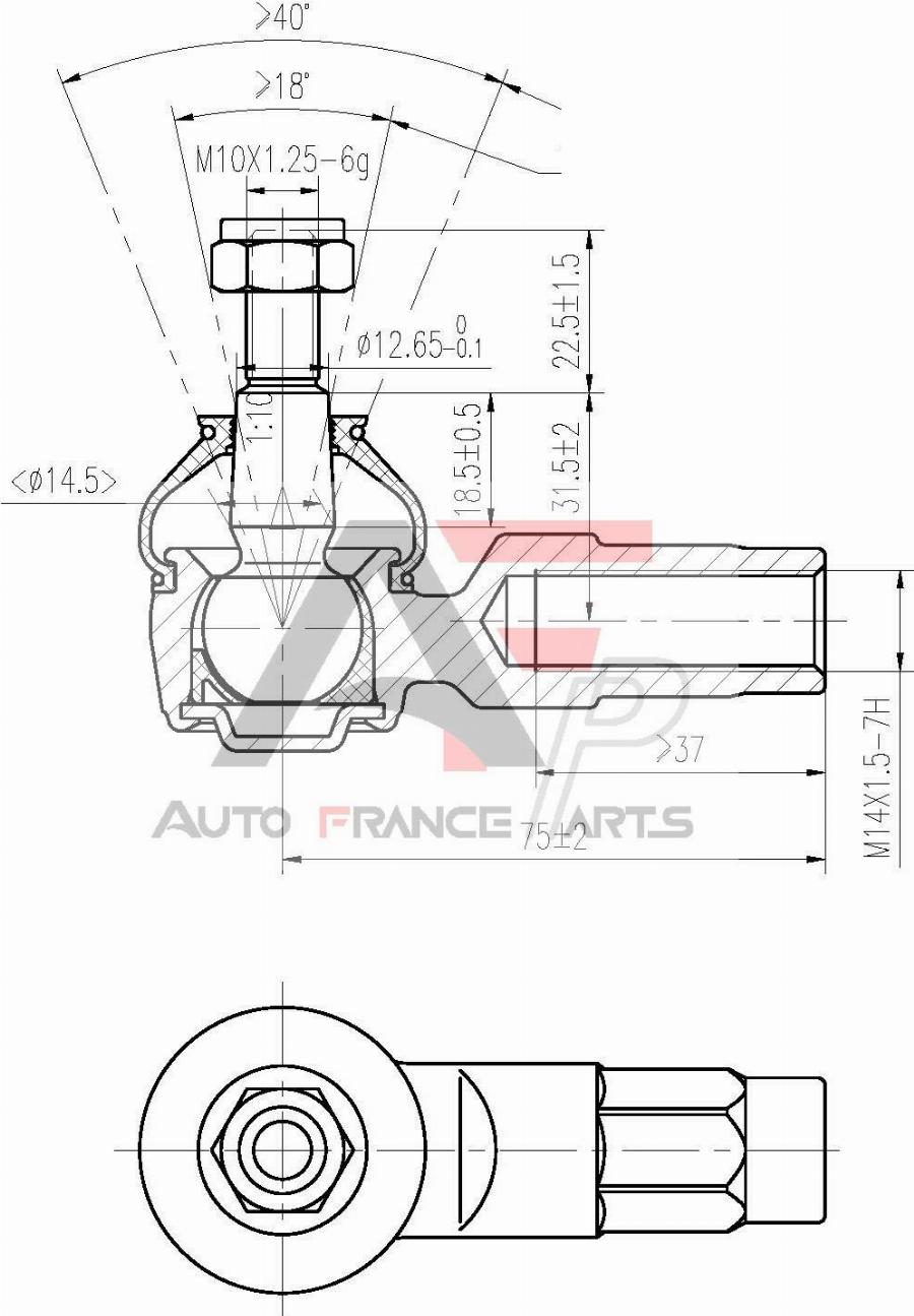 AUTO FRANCE PARTS 11-6016C - Tie Rod End car-mod.net