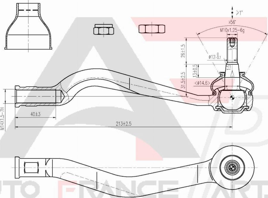 AUTO FRANCE PARTS 11-6036C - Tie Rod End car-mod.net