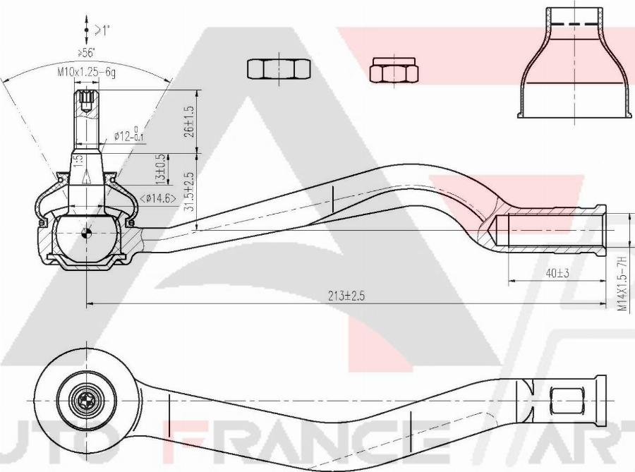 AUTO FRANCE PARTS 11-6037C - Tie Rod End car-mod.net