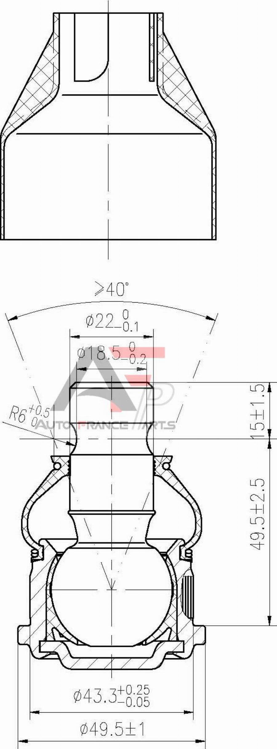 AUTO FRANCE PARTS 11-0053C - Ball Joint car-mod.net