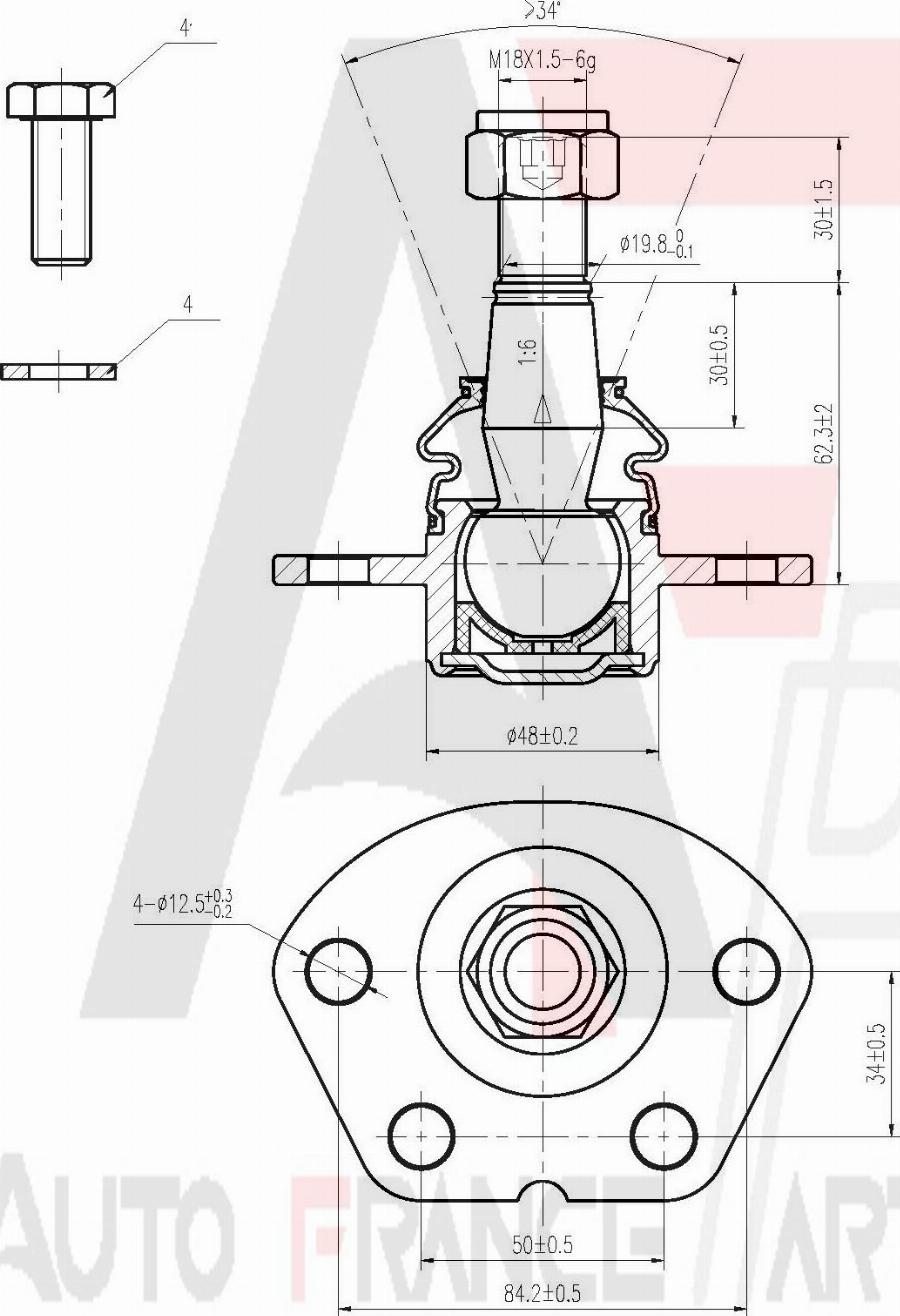 AUTO FRANCE PARTS 11-0006C - Ball Joint car-mod.net
