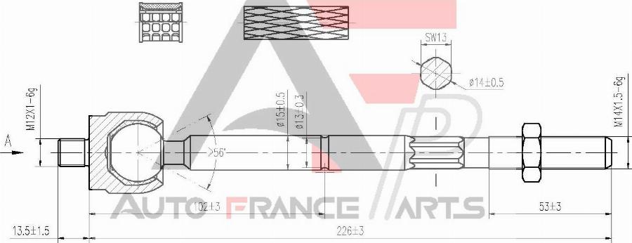 AUTO FRANCE PARTS 11-3041C - Inner Tie Rod, Axle Joint car-mod.net