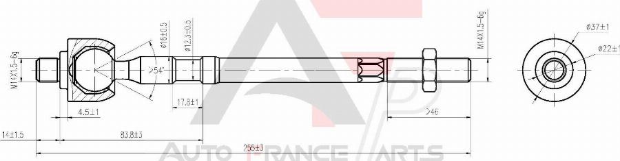 AUTO FRANCE PARTS 11-3055C - Inner Tie Rod, Axle Joint car-mod.net