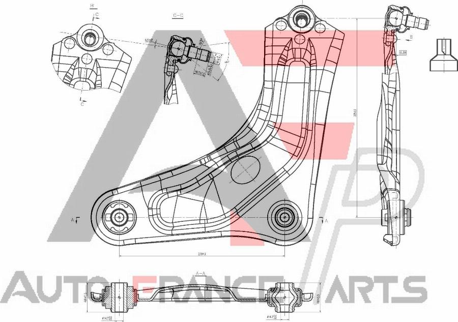 AUTO FRANCE PARTS 13-0018S - Track Control Arm car-mod.net