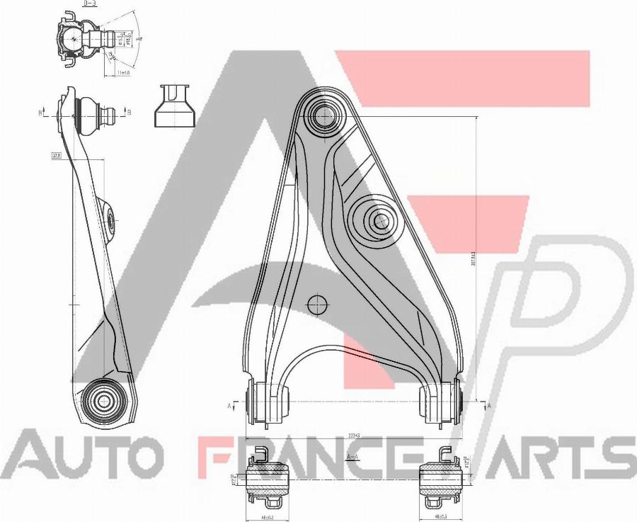 AUTO FRANCE PARTS 13-0012S - Track Control Arm car-mod.net