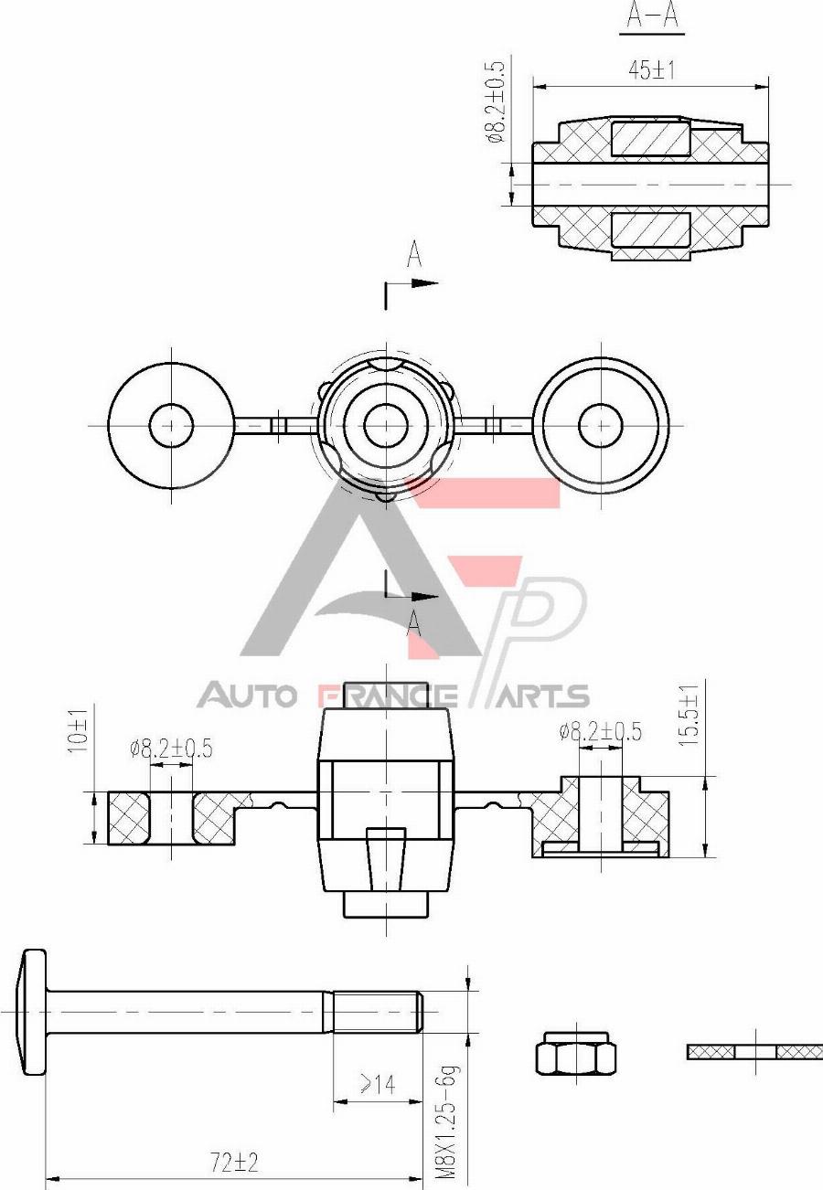 AUTO FRANCE PARTS 12-0019C - Rod / Strut, stabiliser car-mod.net