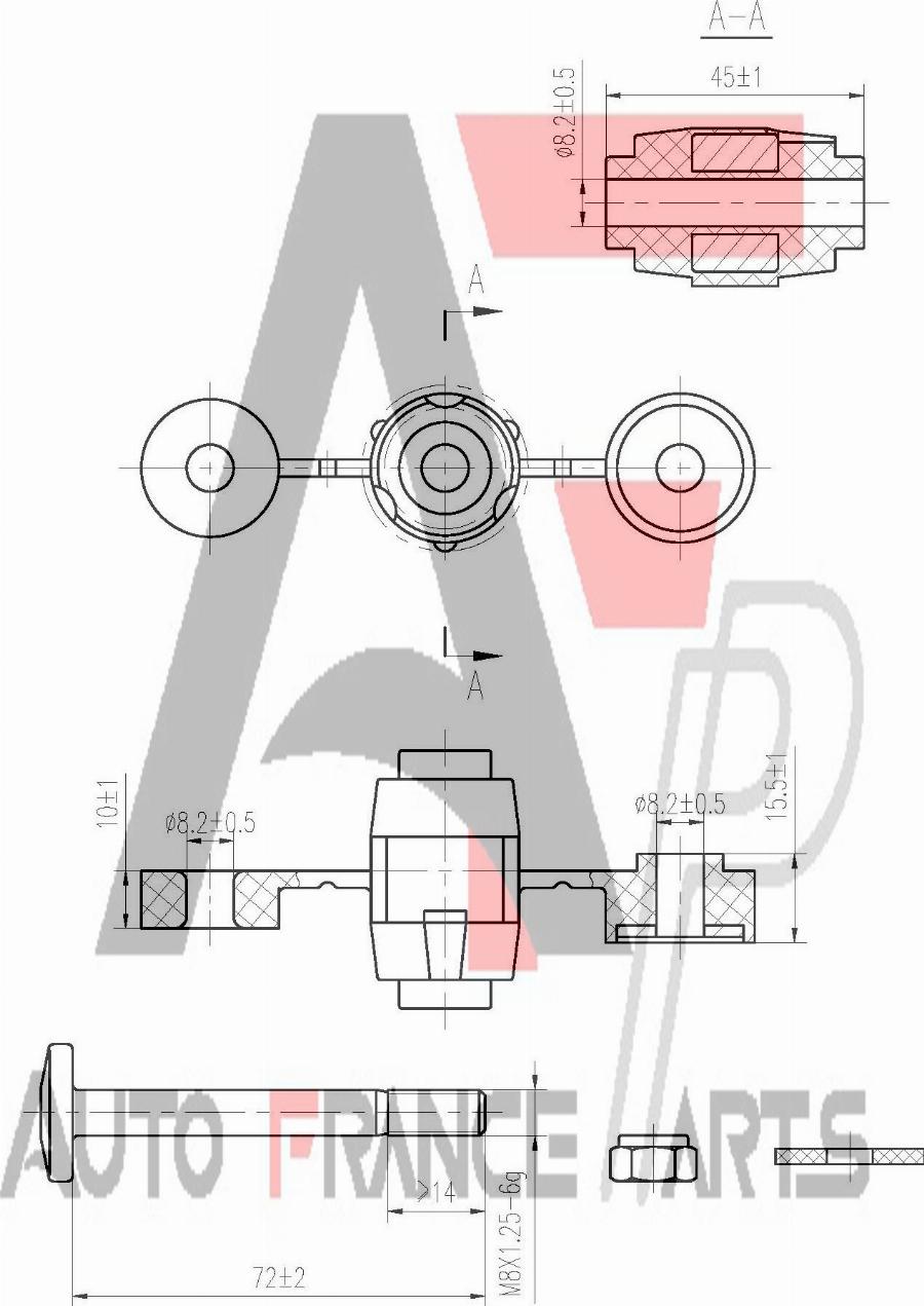 AUTO FRANCE PARTS 12-0033C - Rod / Strut, stabiliser car-mod.net