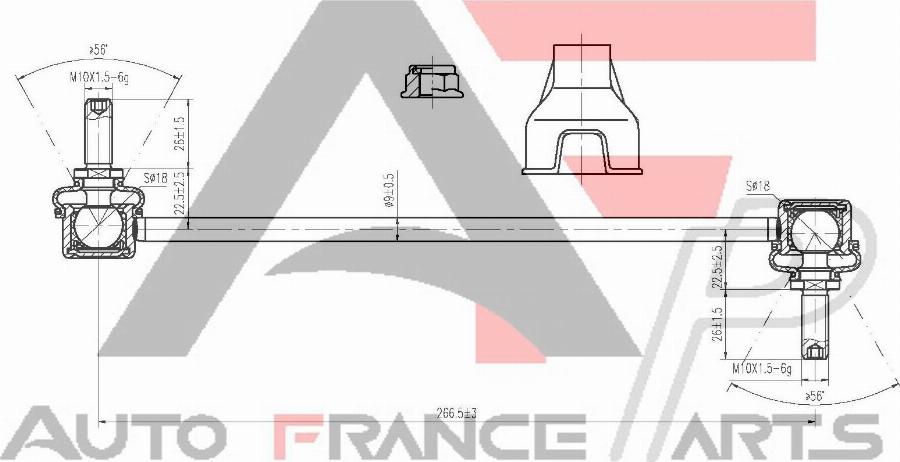 AUTO FRANCE PARTS 12-0024C - Rod / Strut, stabiliser car-mod.net