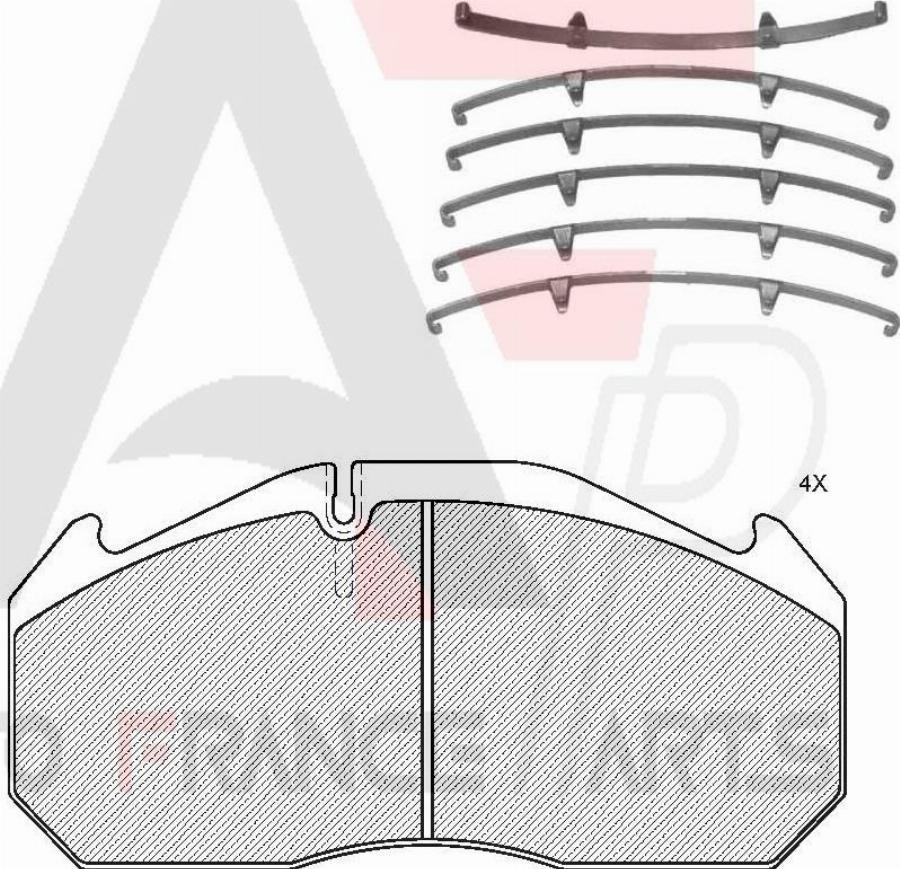 AUTO FRANCE PARTS 21-9001C - Brake Pad Set, disc brake car-mod.net
