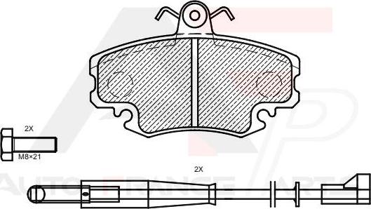 AUTO FRANCE PARTS 21-0007C - Brake Pad Set, disc brake car-mod.net