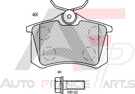 AUTO FRANCE PARTS 21-0011C - Brake Pad Set, disc brake car-mod.net