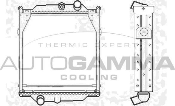 Autogamma 404698 - Radiator, engine cooling car-mod.net