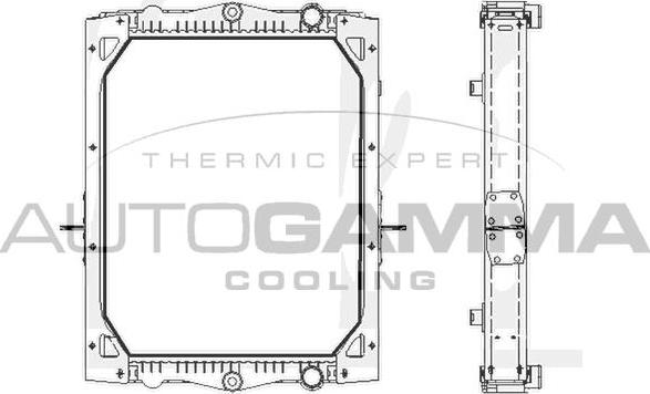Autogamma 404644 - Radiator, engine cooling car-mod.net