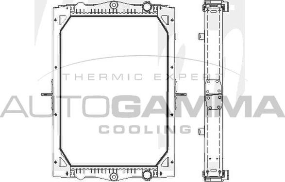 Autogamma 404646 - Radiator, engine cooling car-mod.net