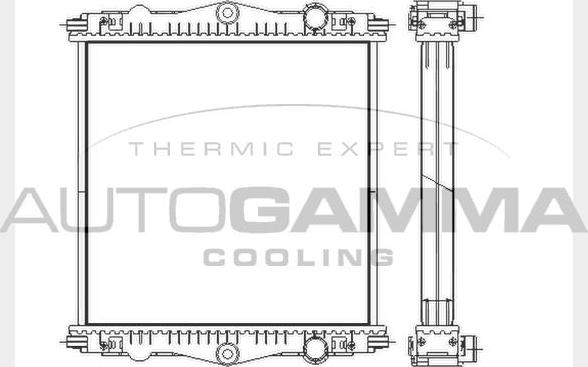 Autogamma 404642 - Radiator, engine cooling car-mod.net