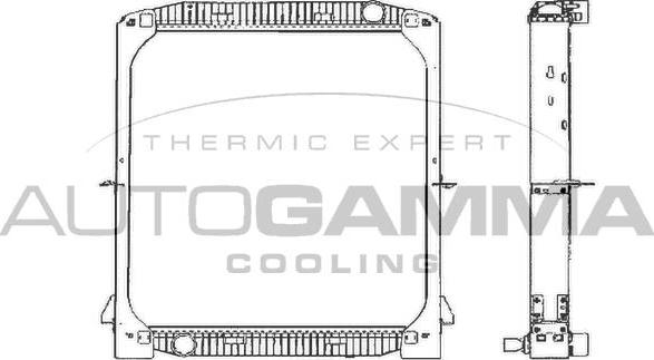 Autogamma 404066 - Radiator, engine cooling car-mod.net