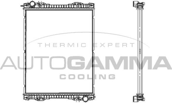 Autogamma 404848 - Radiator, engine cooling car-mod.net