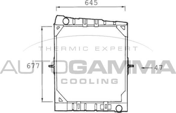 Autogamma 404342 - Radiator, engine cooling car-mod.net
