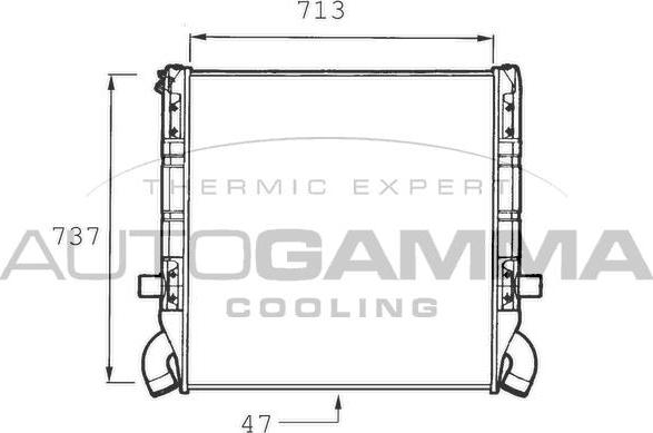 Autogamma 400054 - Radiator, engine cooling car-mod.net