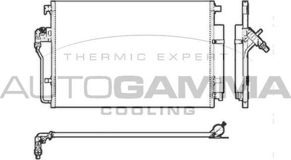 Autogamma 104912 - Condenser, air conditioning car-mod.net