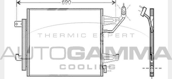 Autogamma 104459 - Condenser, air conditioning car-mod.net