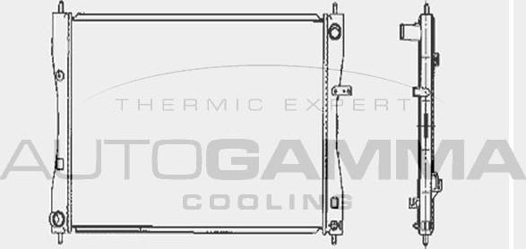 Autogamma 104419 - Radiator, engine cooling car-mod.net
