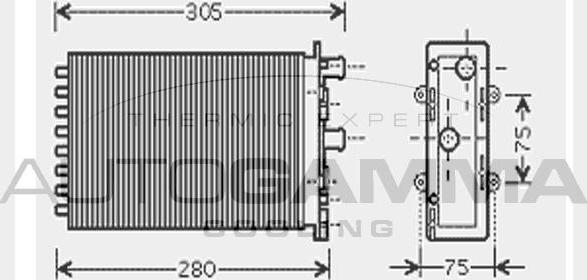 Autogamma 104429 - Heat Exchanger, interior heating car-mod.net