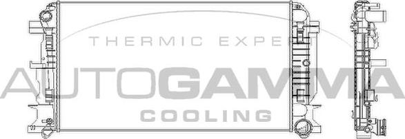 Autogamma 104534 - Radiator, engine cooling car-mod.net