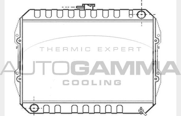 Autogamma 104610 - Radiator, engine cooling car-mod.net