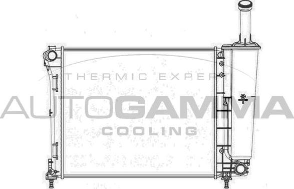 Autogamma 104618 - Radiator, engine cooling car-mod.net