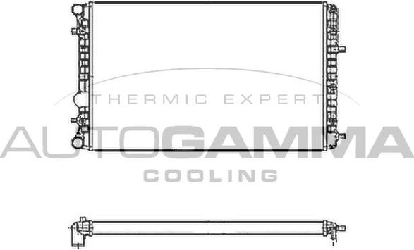 Autogamma 104871 - Radiator, engine cooling car-mod.net