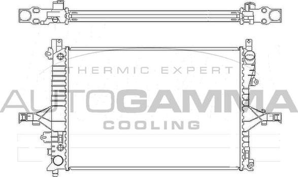 Autogamma 104208 - Radiator, engine cooling car-mod.net