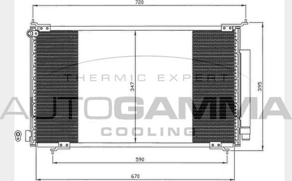 Autogamma 104755 - Condenser, air conditioning car-mod.net