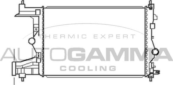Autogamma 105444 - Radiator, engine cooling car-mod.net