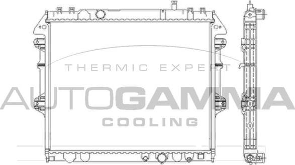 Autogamma 105451 - Radiator, engine cooling car-mod.net