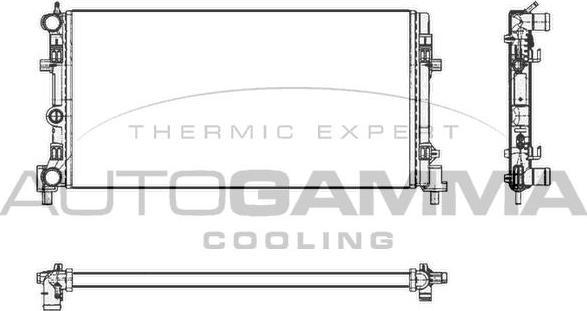 Autogamma 105400 - Radiator, engine cooling car-mod.net