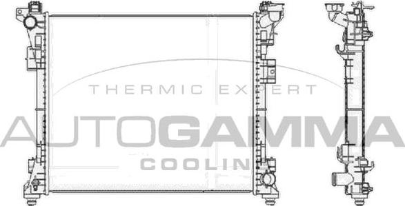 Autogamma 105484 - Radiator, engine cooling car-mod.net