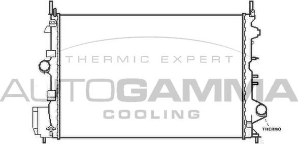 Autogamma 105434 - Radiator, engine cooling car-mod.net