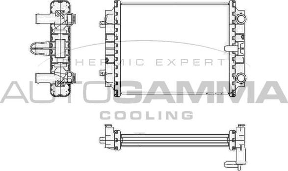 Autogamma 105433 - Radiator, engine cooling car-mod.net