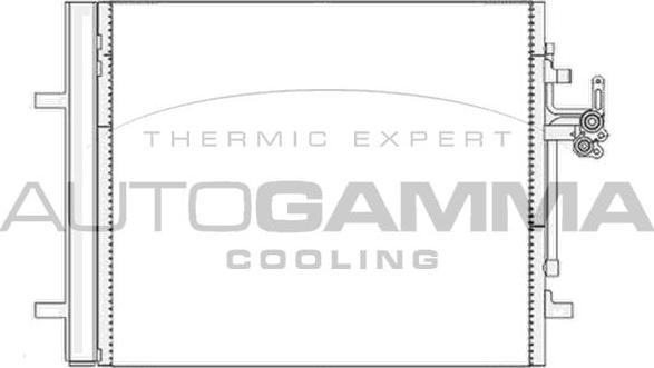 Autogamma 105598 - Condenser, air conditioning car-mod.net