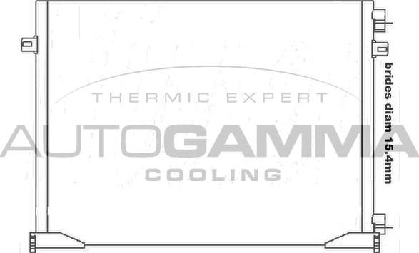 Autogamma 105549 - Condenser, air conditioning car-mod.net