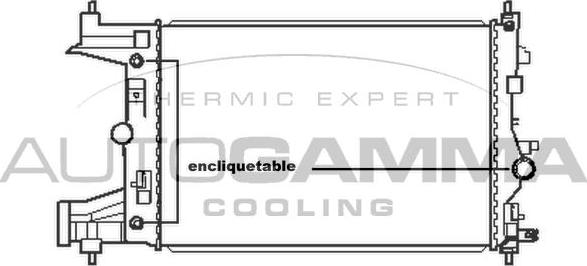 Autogamma 105669 - Radiator, engine cooling car-mod.net