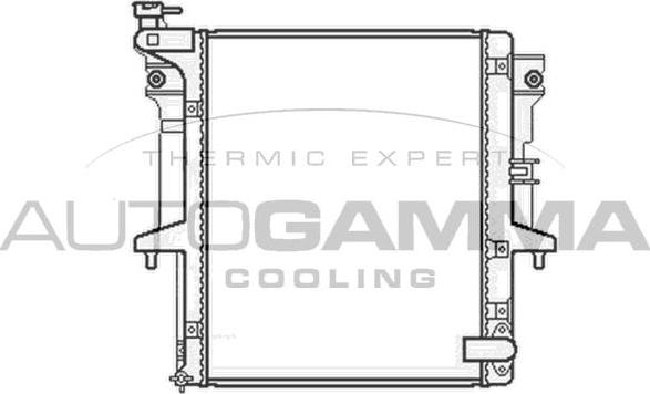 Autogamma 105661 - Radiator, engine cooling car-mod.net