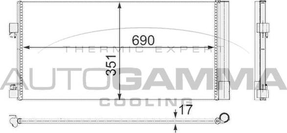 Autogamma 105091 - Condenser, air conditioning car-mod.net