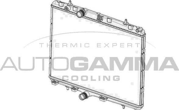 Autogamma 105040 - Radiator, engine cooling car-mod.net