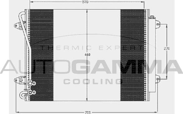 Autogamma 105038 - Condenser, air conditioning car-mod.net
