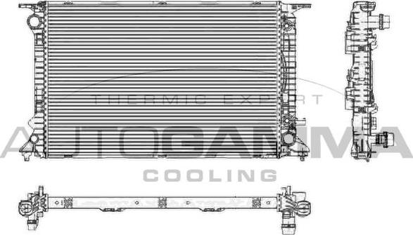 Autogamma 105159 - Radiator, engine cooling car-mod.net
