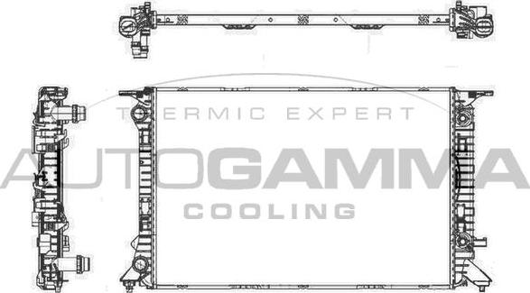 Autogamma 105156 - Radiator, engine cooling car-mod.net