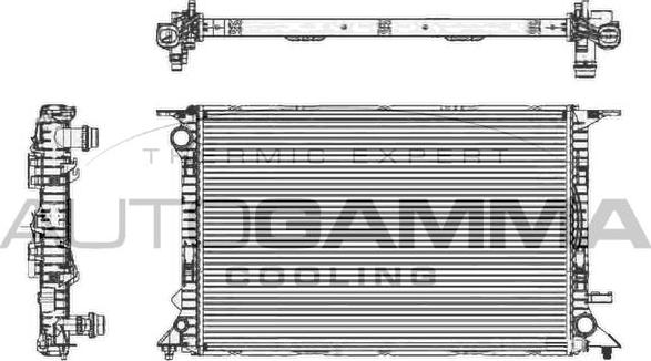 Autogamma 105158 - Radiator, engine cooling car-mod.net